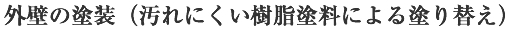 外壁の塗装（汚れにくい樹脂塗料による塗り替え）